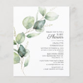 Begroting Eucalyptus Botanische Baby shower (Voorkant)
