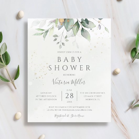Begroting Eucalyptus Botanische Baby shower