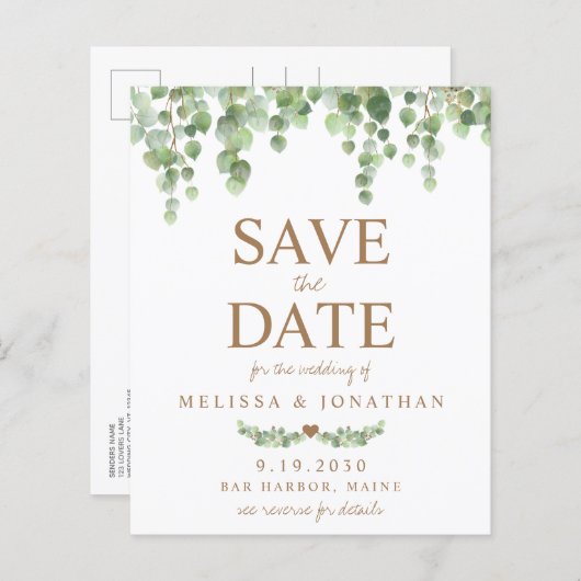 Begroting Eucalyptus Botanische QR-code behalve da (Voorkant / Achterkant)