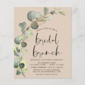 Begroting Eucalyptus Bridal Brunch Uitnodiging Flyer (Voorkant)