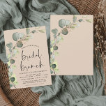 Begroting Eucalyptus Bridal Brunch Uitnodiging Flyer<br><div class="desc">Budget Eucalyptus Greenery Terracotta Succulent Botanische Waterverf Spring Wedding Vrijgezellenfeest - Bridal Brunch Invitations op een witte achtergrond - bevat prachtige en elegante scripttypografie met moderne botanische bladeren en groen voor de speciale bruid om te vieren.</div>