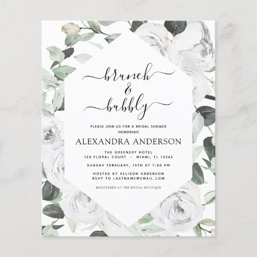 Begroting Eucalyptus Brunch & Bubble Vrijgezellenf Flyer (Voorkant)