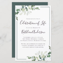 Begroting Eucalyptus Celebration of Life Invitatio