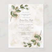 Begroting Eucalyptus Celebration of Life Invitatio (Voorkant)