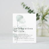 Begroting Eucalyptus Celebration of Life Invitatio (Staand voorkant)