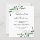 Begroting Eucalyptus Celebration of Life Invitatio (Voorkant)