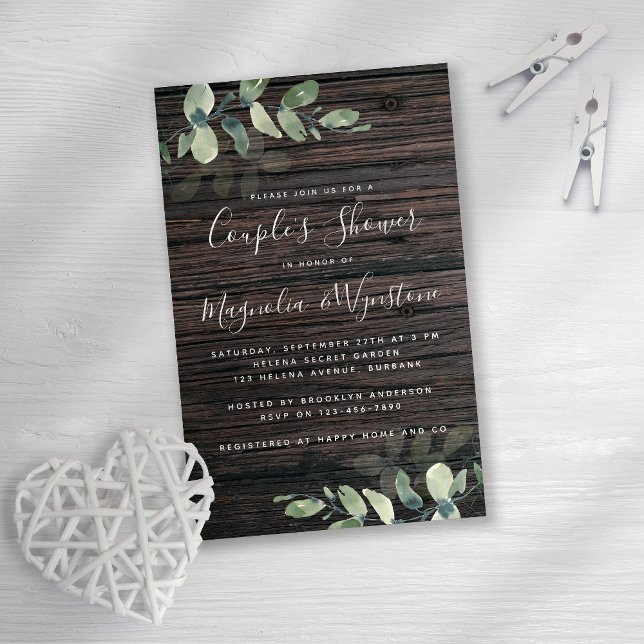 Begroting Eucalyptus Couple's Shower Invitation (Creator heeft geüpload)