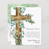 Begroting Eucalyptus Cross Baptisme Hartelijk dank (Voorkant / Achterkant)