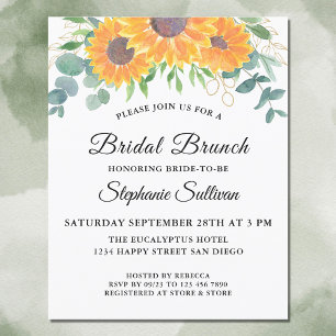 Begroting Eucalyptus Floral Bridal Brunch Uitnodig