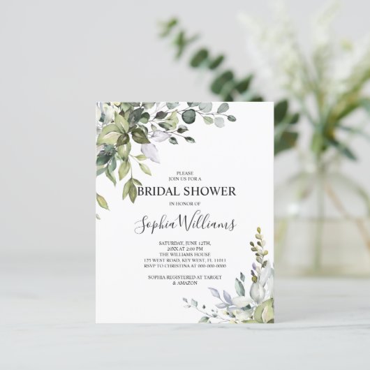 Begroting Eucalyptus Floral Bridal Shower (Staand voorkant)
