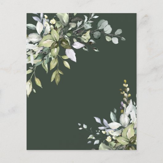 Begroting Eucalyptus Floral Bridal Shower (Achterkant)