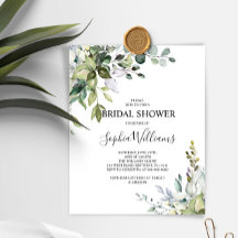 Begroting Eucalyptus Floral Bridal Shower