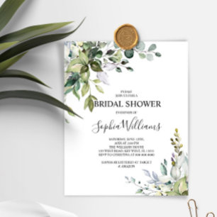 Begroting Eucalyptus Floral Bridal Shower