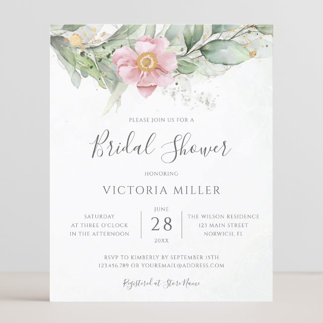 Begroting Eucalyptus Floral Bridal Shower (Creator heeft geüpload)
