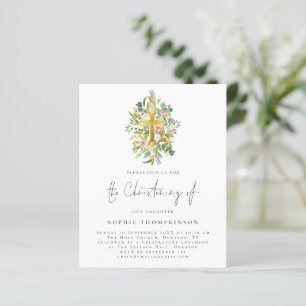 Begroting Eucalyptus Florals Cross Christening Inv
