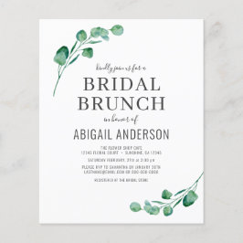 Begroting Eucalyptus Foliage Bridal Brunch Uitnodi