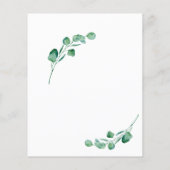 Begroting Eucalyptus Foliage Bridal Brunch Uitnodi Flyer (Achterkant)
