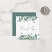 Begroting Eucalyptus Foliage Leaves Weddenschap Ha Notitiekaartje (Voorkant / Achterkant in situ)