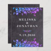 Begroting Eucalyptus Foliage Slate QR Code Weddens (Voorkant / Achterkant)