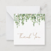 Begroting Eucalyptus Foliage Weddenschap Hartelijk Notitiekaartje (Voorkant)