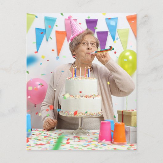 Begroting Eucalyptus Foto 80e verjaardag Dank u (Achterkant)