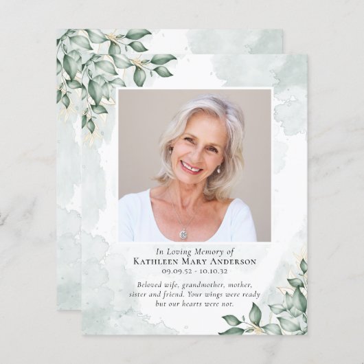 Begroting Eucalyptus Fotosympathie Hartelijk dank (Voorkant / Achterkant)