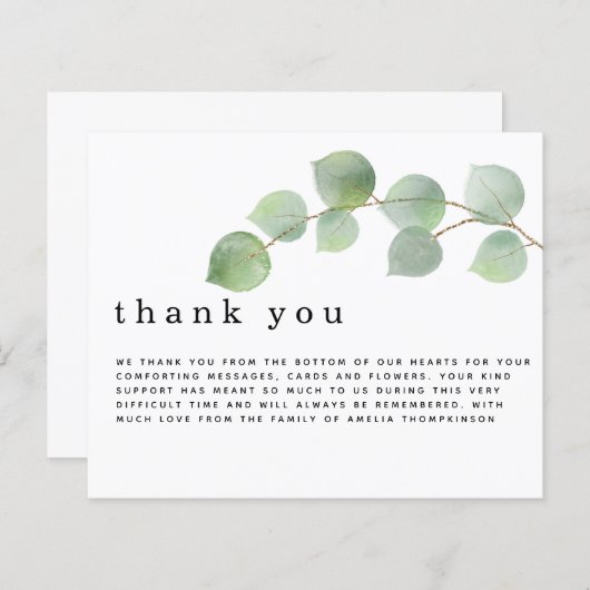 Begroting Eucalyptus Funeral Sympathie (Voorkant / Achterkant)