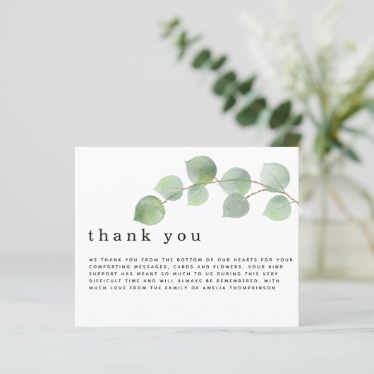 Begroting Eucalyptus Funeral Sympathie (Staand voorkant)