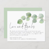 Begroting Eucalyptus Funeral Sympathie Liefde en B (Voorkant / Achterkant)