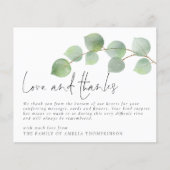 Begroting Eucalyptus Funeral Sympathie Liefde en B (Voorkant)