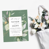 Begroting Eucalyptus Glow Gold Greenery Weddenscha Flyer