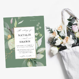 Begroting Eucalyptus Glow Gold Greenery Weddenscha Flyer