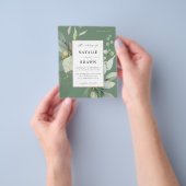 Begroting Eucalyptus Glow Gold Greenery Weddenscha Flyer (Hand)