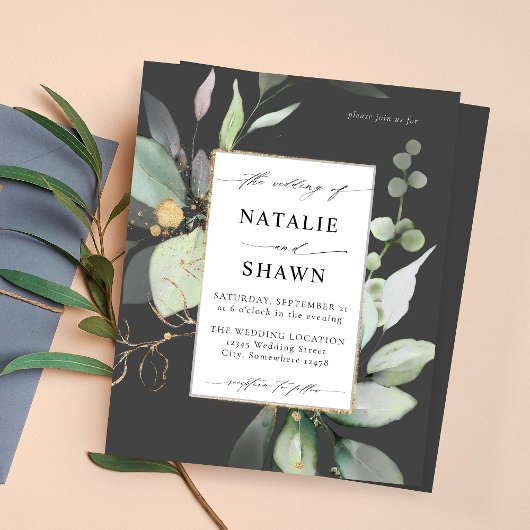 Begroting Eucalyptus Glow Gold Greenery Wedding Gr