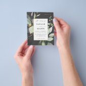 Begroting Eucalyptus Glow Gold Greenery Wedding Gr Flyer (Hand)