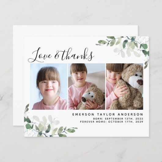 Begroting Eucalyptus Goedkeuring Hartelijk dank (Voorkant / Achterkant)