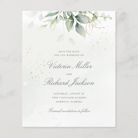 Begroting Eucalyptus Green Foliage bespaart datum (Voorkant)