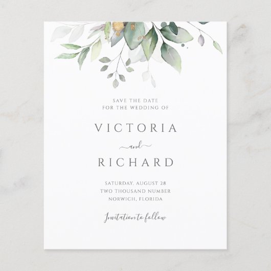 Begroting Eucalyptus Green Foliage bespaart datum (Voorkant)