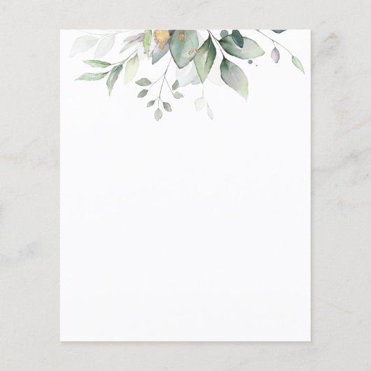 Begroting Eucalyptus Green Foliage bespaart datum (Achterkant)