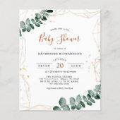 Begroting Eucalyptus | Greenery Baby shower Flyer (Voorkant)