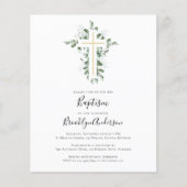 Begroting Eucalyptus Greenery Baptism Invitation (Voorkant)