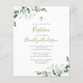 Begroting Eucalyptus Greenery Baptism Invitation (Voorkant)