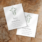 Begroting Eucalyptus Greenery Baptism Invitation