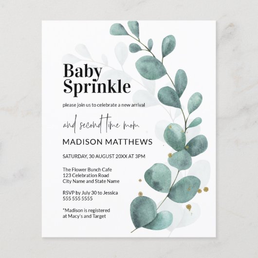 Begroting Eucalyptus Greenery Botanical Baby Sprin (Voorkant)