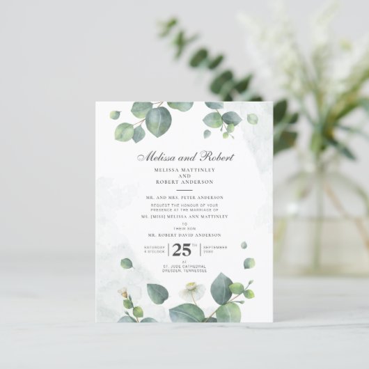 Begroting Eucalyptus Greenery Botanical Wedding (Staand voorkant)