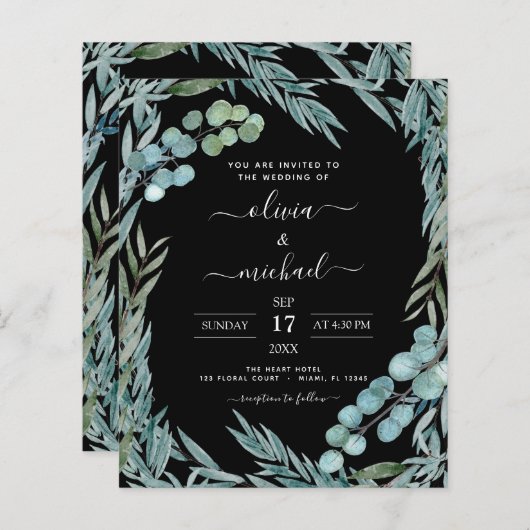 Begroting Eucalyptus Greenery Botanical Wedding (Voorkant / Achterkant)