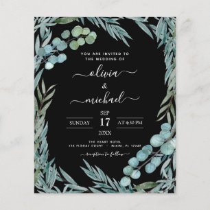 Begroting Eucalyptus Greenery Botanical Wedding Flyer