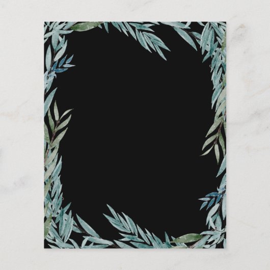 Begroting Eucalyptus Greenery Botanical Wedding Flyer (Achterkant)