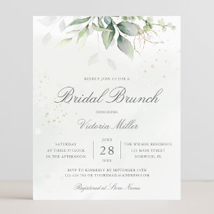 Begroting Eucalyptus Greenery Bridal Brunch Invite