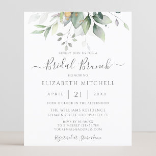 Begroting Eucalyptus Greenery Bridal Brunch Invite